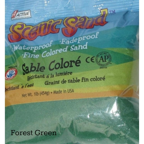 Scenic Sand™ Craft Colored Sand, Forest Green, 1 lb (454 g) Bag